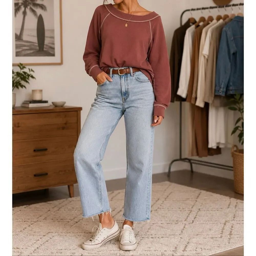 Free People Intimately Bodysuit Sweater Top Size S Boho Lounge